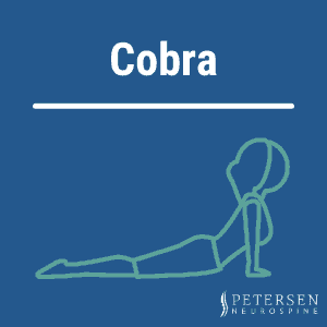 Graphic showing cobra pose yoga position